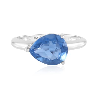 Cavill - Zilveren Ring - 925 Sterling Zilver Geplatineerd - 2,717 ct Kleurwissel Fluoriet - Druppelvorm Trilliant - Luxe Statement Ring
