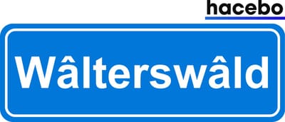Hacebo - Plaatsnaam Sticker - 29x10 CM - Wâlterswâld sticker - Verkeersborden sticker - grappige cadeaus - Wâlterswâld