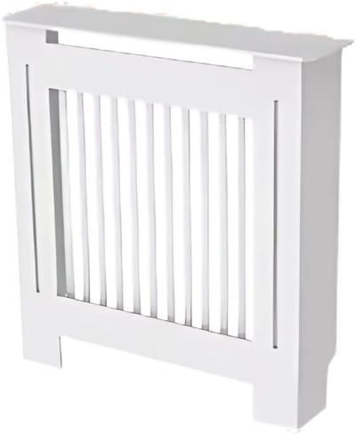Radiatorombouw - 78x92 cm - Ombouw rooster - Verticale panelen - MDF - Stijlvol - Wit
