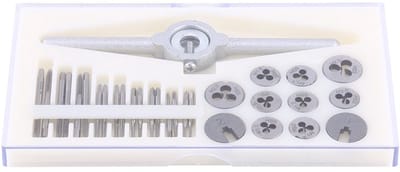 Dailygoods- Schroeftap 30-Delig - HSS M1.0-M2.5 - Verstelbaar T-Handvat - Precisie Draadsnijgereedschap - Geschikt voor Kunststof/Zacht Metaal - Duurzaam Materiaal