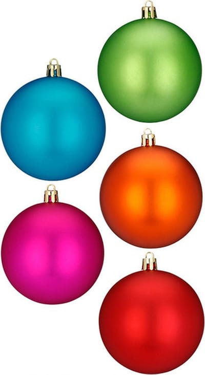 Inge Christmas Kleine kerstballen - 26x stuks - gekleurd - kunststof - 4 cm