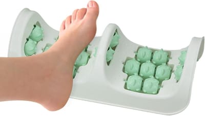 Voeten Roller - Voetmassage Tool - Spierherstel Benen - Dubbele Wiel Stimulatie - 34 x 15 x 11 cm - Zwart