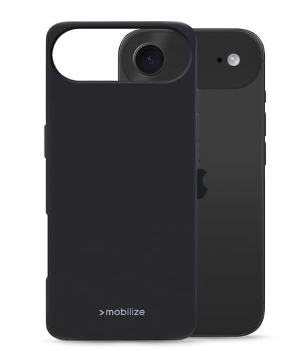 Mobilize Hoesje geschikt voor Apple iPhone Air Telefoonhoesje Flexibel TPU | Mobilize Rubber Gelly Backcover | iPhone Air Case | Back Cover - Zwart