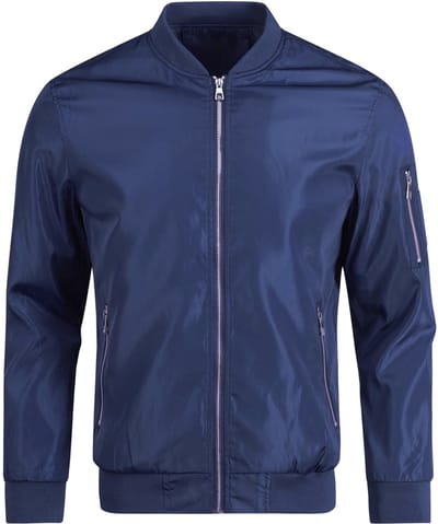ALLTHEMEN Heren Bomberjas met Staande Kraag - Tussenseizoen Ritsjas- Casual Sportieve Jas - S