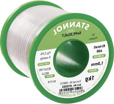 Soldeer Spoel - Loodvrij Tin - Elektronica Reparatie - Hoge Zuiverheid Legering - 1000 Gram - Zilverkleurig
