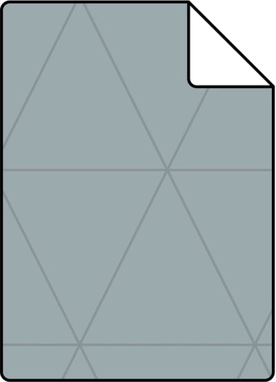 Proefstaal Origin Wallcoverings behang grafische driehoeken vergrijsd blauw - 26,5 x 21 cm - 347713-S