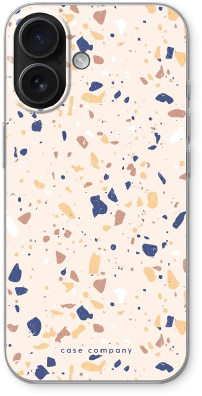 Case Company® - Hoesje geschikt voor iPhone 16 hoesje - Terrazzo N°23 - Soft Cover Telefoonhoesje - Bescherming aan alle Kanten en Schermrand
