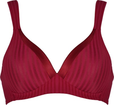 Naturana - Soft bh met strepen - 5247 - Burgundy - 75B