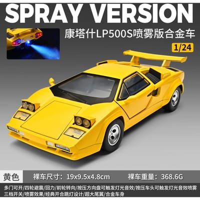 Spuitbus 1:24 Lamborghini Countach Lp500S Supercar Legering Metaal Diecast Modelauto Huisdecoratie & Verzamelingen Hobby Display Cadeaus