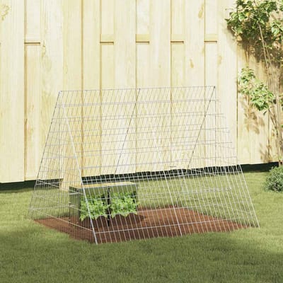 vidaXL - Konijnenkooi - zilver - 110 - x - 100 - x - 85 - cm - Gegalvaniseerd - staal