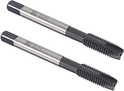 Spiraalvormige punt draadkraan set, M8 x 1,25 mm, HSS TICN gecoat - draadfreeskraan met JIS Standrad, vierkant uiteinde