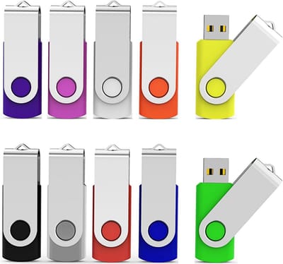 USB Flash Drives - Geheugensticks Jump Drives - Bestanden Opslaan - 10 Verschillende Kleuren - 128 GB - Gemengde Kleuren