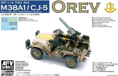 AFV Club Modelbouwpakket Militaire voertuigen - 35S97 IDF 1/4 ton 4x4 anti-tank missile vehicle M38A1/CJ5 Orev Plastic - 1:35 - Modelbouw