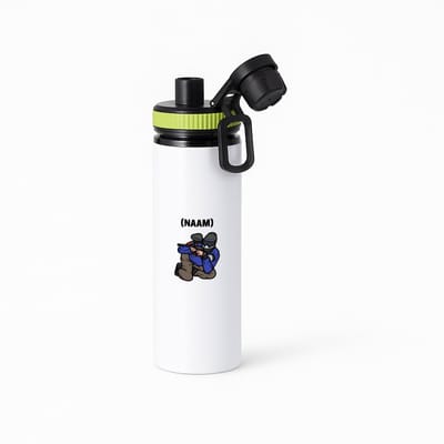 Hacebo® - Paintball met eigen naam waterfles met draaidop groen - Sport - Paintballer - Sport - water fles - 850ML