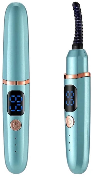 Wimperkruller - Elektrische Wimperkruller - Verwarmde Wimperkruller met Temperatuurweergave - 3 Temperatuurstanden - Oplaadbaar via USB - Geschikt voor Thuis en Reizen - Groen