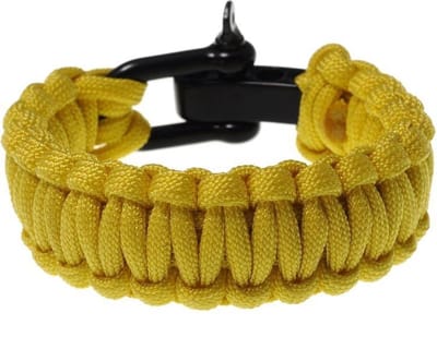 Behave - Geelgoudkleurige paracord armband - Outdoor festival stijl