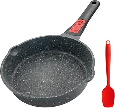 JGS ® Pan 20 cm, braadpan, gecoat, antiaanbaklaag, 5 cm binnenhoogte, pan met afneembare handgreep, geschikt voor alle warmtebronnen, oven en vaatwasmachinebestendig