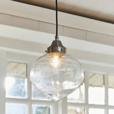 LOBERON Hanglamp Lunariello helder/zilverkleurig