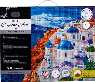 Crystal Art Set Santorini Horizon 40 X 50 Cm