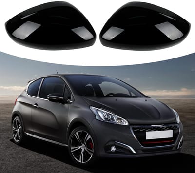 Allecto - Car Mirror Covers - Peugeot 208 - Stijlvolle bescherming - Zwart - Achteruitkijkspiegel kap - Perfecte pasvorm - 2012-2019