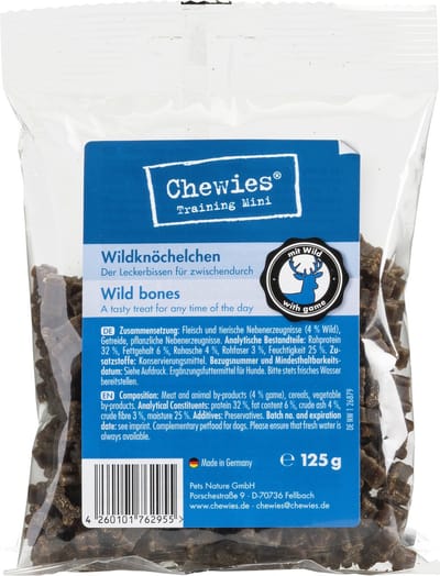 Chewies Goodies Hondensnacks Mini Wild - 12 x 125 gr - Voordeelverpakking