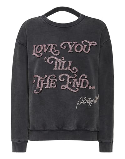 Open Back Roundneck Sweatshirt Love Plein