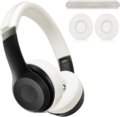 Wasbare Silicone Oorkussens en Hoofdband voor Draadloze On-Ear Hoofdtelefoon - Zweetbestendige Bescherming en Comfort (Wit)