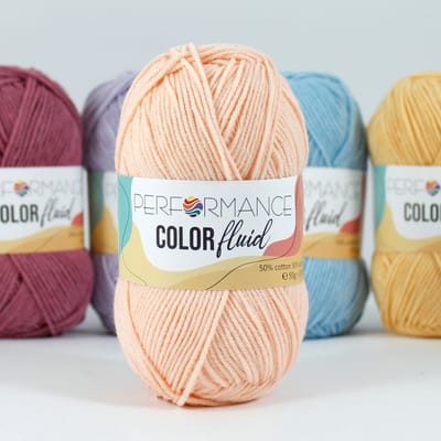 Performance Color Fluid - katoen/acryl haakgaren/breigaren - zalm roze (3008) - 5 bollen