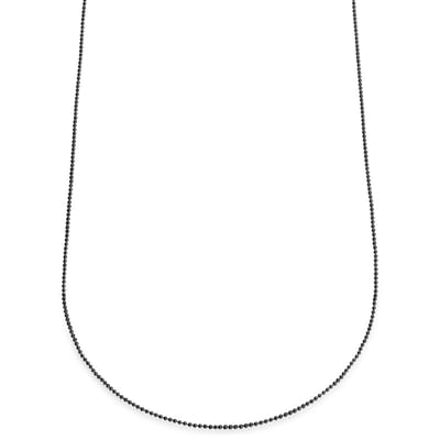 Essentials | 1,6 mm Gunmetal Zwarte Ketting met Bolletjes Schakels