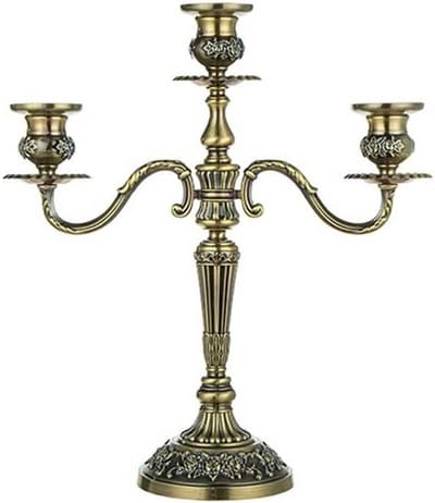 Kandelaars 3 armen - Kaarshouder set - Feestelijke sfeer creëren - Metalen design - 3 armen - Rood