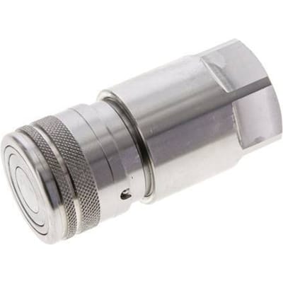 RVS DN 12 Vlakdichtende Koppeling Snelkoppeling G 1/2 inch Binnendraad ISO 16028 D 24.5mm