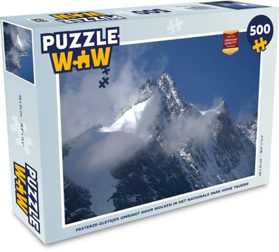 Puzzel Pasterze-gletsjer omringt door wolken in het Nationale Park Hohe Tauern - Legpuzzel - Puzzel 500 stukjes