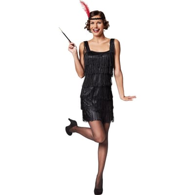 dressforfun - Vrouwenkostuum charleston XXL - verkleedkleding kostuum halloween verkleden feestkleding carnavalskleding carnaval feestkledij partykleding - 301584