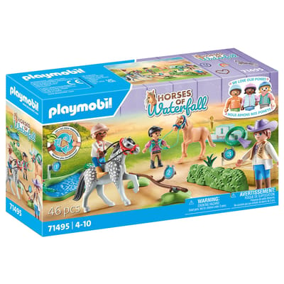 Constructiespeelgoed voor kinderen + koets en pony Playmobil