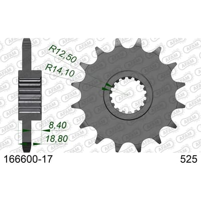 Tandwiel Afam 525 17 dents