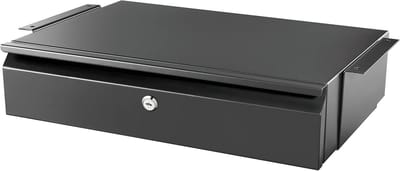 Opberglade Bureau - Lade met slot - Werkplek Organiseren - Stille schuiflade - 45B x 31D cm - Zwart