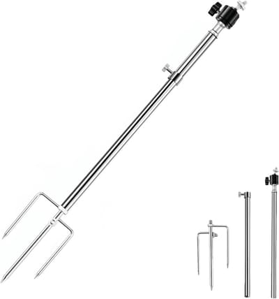 Wildcamera Houder - Vaste Standaard - Nacht Vissen - 360 Graden Draaibaar - 40-80 cm - Metaal
