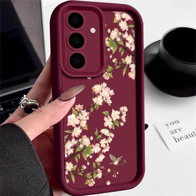 Hoesje Voor Samsung Galaxy A55 A54 A26 A35 A15 A16 A56 A25 5G S25 Edge S24 S23 S22 Ultra S24 S21 FE Roze Bloemen Zachte Telefoonhoes For Samsung Galaxy A55