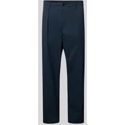 Straight fit chino met bandplooien