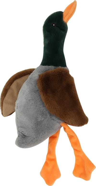 Pawise Stuffless Duck - Hondenspeelgoed met Pieper - Eendenknuffel - Geen Opvulling - Zacht Materiaal - Tegen Verveling - Geschikt voor Honden van alle formaten - Lange Levensduur
