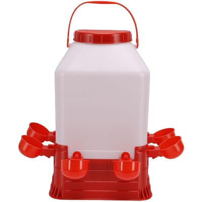 Abreuvoir pour poussins 10L Grande capacité Mangeoire à poulet Fontaine à eau en plastique pour volaille pour canards