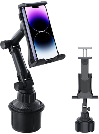 Tablethouder, drankenhouder met flexibele lange arm voor in de auto, bekerhouder voor auto, telefoonhouder voor iPad Pro Air Mini 4-13" telefoons en tablets