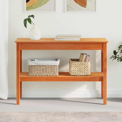 vidaXL - Wandtafel - Waskleur - bruin - 110 - x - 40 - x - 75 - cm - Massief - grenenhout