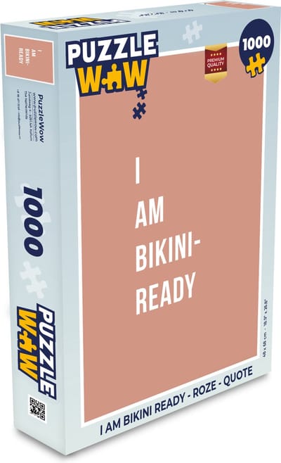 Puzzel I am bikini ready - Roze - Quote - Legpuzzel - Puzzel 1000 stukjes volwassenen