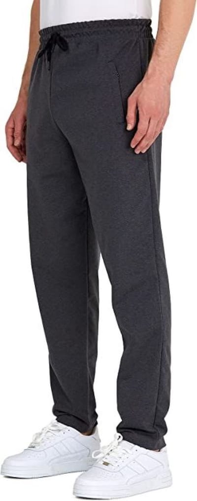 Comeor Joggingbroek heren met rits - Donker grijs - S - trainingsbroek heren met rits - Lange sportbroek