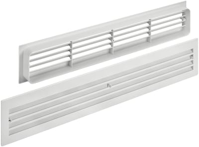 SOTECH 1 paar ventilatieroosters BRISE 457 x 92 x 17 mm voor deuren sleufperforatie Lichtgrijs