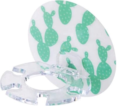 New Age Devi - Handige Tandenborstelhouder - Badkamer Organizer - Scheermeshouder - Cactuspatroon - Accessoires voor Badkamer - Ophanghaken - Zelfklevend - Houder voor Badkamerbenodigdheden - Wandhaak - Tandpasta Houder