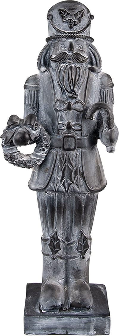 Clayre & Eef Beeld Notenkraker 47 cm Grijs Kunststof