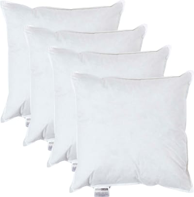Homescapes kussenvullingen set van 4 – 45×45 cm – eendenveren binnenkussens – OEKO-TEX® katoen – RDS-gecertificeerd – wasbaar