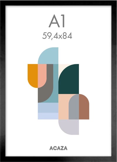 ACAZA Fotolijst - Fotokader - Fotolijst A1 - Fotokader A1 - 59,4x84 cm - MDF Hout - Zwart